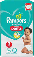 Pampers Baby-Dry Pants Taille 3, 6-11 kg, 44 Couches-Culottes