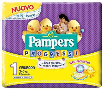 Pampers Progressi S. 1 Newborn 2-5kg (28 pcs)