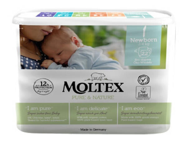 Moltex Pure & Nature New Born S.1 (2-4 Kg) 22pcs.