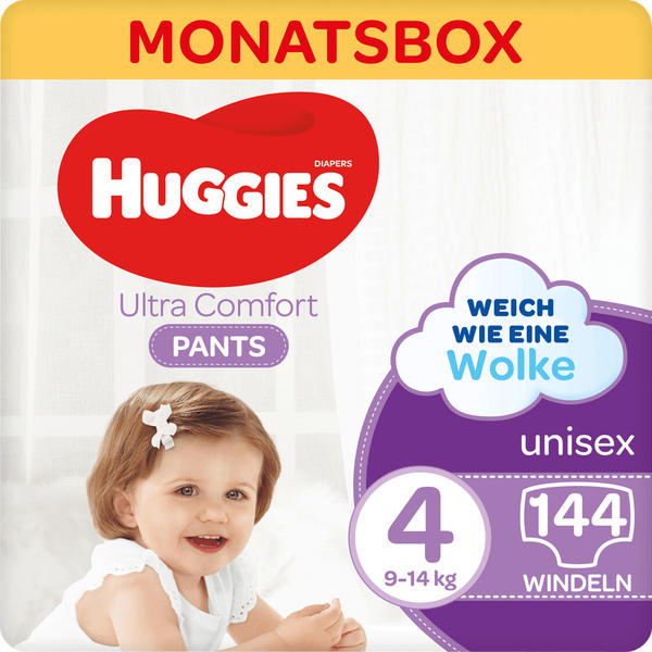 Huggies Ultra Comfort Pants-Windel Monatsbox 144St.