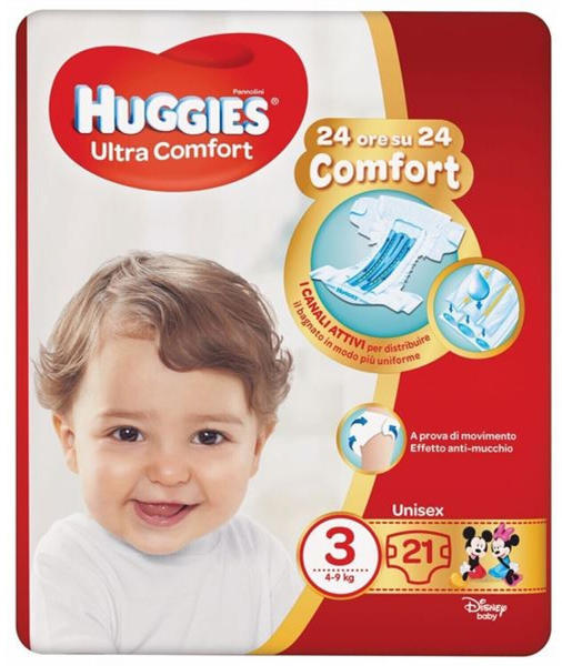 Huggies Ultra Comfort 3 (4-9 kg) 21 pcs.