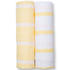 Lulujo Yellow striped swaddling blanket 100 x 100 cm (x2)