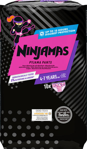 Pampers Ninjamas Pyjama Pants rosa Gr.7 (17+ kg) 10 Stück