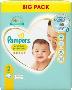 Pampers Premium Protection New Baby Gr. 2 (3-6 kg) 76 Stück