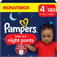 Pampers Baby-Dry Night Pants Gr&ouml;&szlig;e 4, 180 Windelh&ouml;schen, 9-15 kg, Pampers...