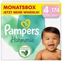Pampers Harmonie Gr.4 Maxi 9-14 kg Monatsbox Windeln, 174 St&uuml;ck