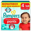 Pampers Windeln Premium Protection Pants Gr.4 Maxi (9-15k g), Monatsbox (168...