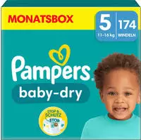 Pampers Baby Dry Gr&ouml;&szlig;e 5 Junior 11-16kg Monatsbox 174 St&uuml;ck