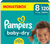 Pampers Baby Dry Gr.8 Extra Large 17+kg Windeln, 120 Stück, Monatsbox
