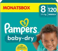 Pampers Windeln Gr&ouml;&szlig;e 8 (17kg+) Baby-Dry 120 St