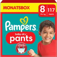 Pampers Baby Dry Pants Gr.8 Extra Large 17+kg Windeln, 117 Stück, Monatsbox Pampers Baby Dry Pants Gr.8 Extra Large 17+kg Windeln, 117 Stück, Monatsbox
