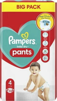 Pampers Baby Dry Pants Gr. 4 (9-15 kg) 62 St.