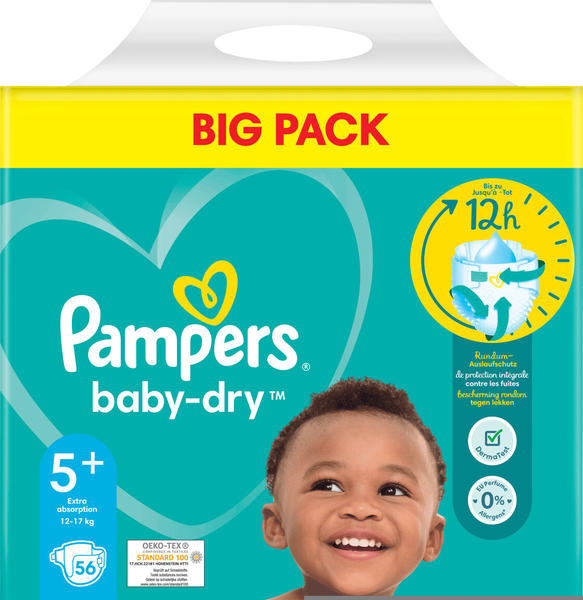 Pampers Baby Dry Gr. 5+ (12-17kg) 56 St.