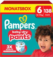 Pampers Baby Dry Pants Gr&ouml;&szlig;e 6 Extra Large 13-19kg Monatsbox 138 St&uuml;ck