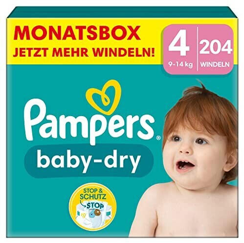 Pampers Baby Dry Gr. 4 (9-14 kg) 204 St.