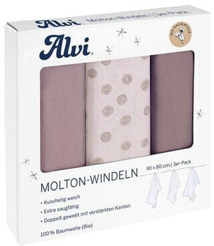 Alvi Molton 3-pack (80x80 cm) Curly Dots
