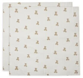 Jollein Mulltuch Schmusedecke Musselin 115 x 115 2erPack Teddy Bear