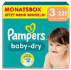 Pampers Windeln Baby Dry Gr.3 Midi (6-10 kg), Monatsbox (222 St), Grundpreis:...