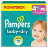 Pampers Baby Dry Gr. 4+ Maxi Plus 10-15kg Windeln, 198 Stück, Monatsbox