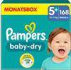 Pampers Baby Dry Gr. 5+ Junior Plus 12-17kg Windeln, 168 Stück, Monatsbox