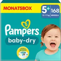 Pampers Windeln Gr&ouml;&szlig;e 5+ (12-17kg) Baby-Dry 168 St