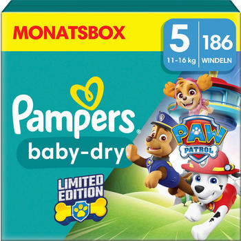 Pampers Baby Dry Gr. 5 (11-16kg) 186 St. Limited Edition Paw Patrol