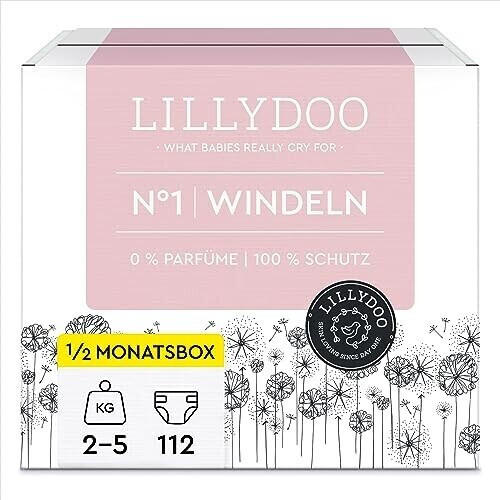 Lillydoo Windeln Größe 1 (2-5 kg) 112 St.