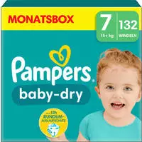 Pampers Baby Dry Gr&ouml;&szlig;e 7 Extra Large 15+kg Monatsbox 132 St&uuml;ck