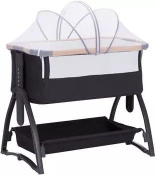 Fillikid Beistellbett Scandic grau melange