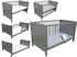 Micoland Kinderbett/Juniorbett/Beistellbett 140x70 cm 3in1 mit Matratze grau