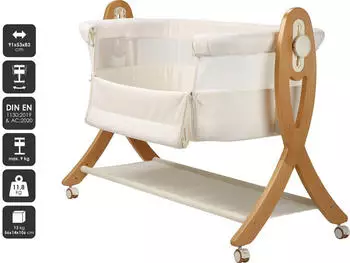 babyGO SidebySide weiß/beige – babyGO SidebySide weiß/beige: Das perfekte Beistellbett für Ihr Baby
