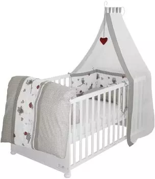 Roba Kombi-Kinderbettset Lukas - Adam und Eule weiß