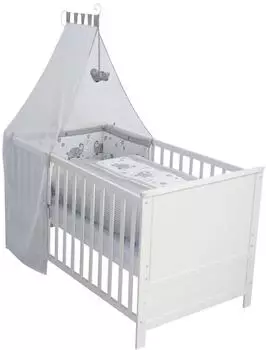 Roba Komplettbettset (70 x 140 cm) Jumbo twins grau