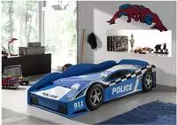 Vipack Autobett "Police, inkl. Stauraum vorne, mit Lattenrost, MDF lackiert" B/H/T