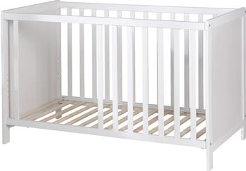 Roba Beistellbett Hamburg 2 in 1 h&ouml;henverstellbar wei&szlig; mit Matratze (0176W-1)