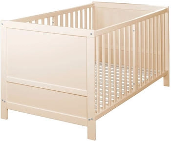 Roba Kinderbett Easy Sleep 70 x 140 cm - H&ouml;henverstellbar mit Umbauecken - Holz natur (0194NA)