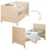 Roba Kinderbett Easy Sleep 70 x 140 cm - Höhenverstellbar mit Umbauecken - Holz natur (0194NA)