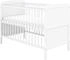 Baby-Delux Babybett Natalie 140x70 Beißschienen, Matratze höhenverstellbar weiß umbaubar