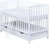 Baby-Delux Babybett Milo 120x60 Schutzgitter Schublade Weiß