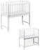 Baby-Delux Komplettwiegenset 90x40 höhenverstellbar weiß mit Matratze und Räder
