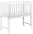 Baby-Delux Komplettwiegenset 90x40 höhenverstellbar weiß mit Matratze und Räder