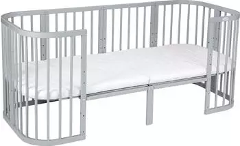 Waldin Erweiterung auf 174cm für 7in1 Babybett Grau