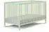 Kids Collective Babybett Gitterbett 60x120 cm höhenverstellbarer Lattenrost & herausnehmbare Sprossen stabiles Buchenholz grün