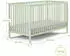 Kids Collective Babybett Gitterbett 60x120 cm höhenverstellbarer Lattenrost & herausnehmbare Sprossen stabiles Buchenholz grün