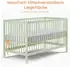 Kids Collective Babybett Gitterbett 60x120 cm höhenverstellbarer Lattenrost & herausnehmbare Sprossen stabiles Buchenholz grün