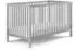 Kids Collective Babybett Gitterbett 70x140 cm mit Matratze höhenverstellbarer Lattenrost & herausnehmbare Sprossen stabiles Buchenholz grau
