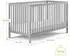 Kids Collective Babybett Gitterbett 70x140 cm mit Matratze höhenverstellbarer Lattenrost & herausnehmbare Sprossen stabiles Buchenholz grau