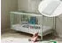 Kids Collective Babybett Gitterbett 70x140 cm mit Matratze höhenverstellbarer Lattenrost & herausnehmbare Sprossen stabiles Buchenholz grün
