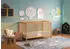 Kids Collective Babybett Gitterbett 70x140 cm mit Matratze höhenverstellbarer Lattenrost & herausnehmbare Sprossen stabiles Buchenholz natur