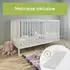 Kids Collective Babybett Gitterbett 70x140 cm mit Matratze höhenverstellbarer Lattenrost & herausnehmbare Sprossen stabiles Buchenholz weiß